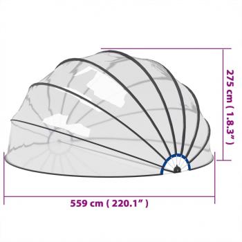 Pool-Kuppel 559x275 cm