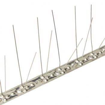 20-tlg. Taubenabwehr Spikes-Set Edelstahl 10 m 4-reihig