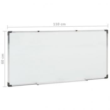 Magnetisches Whiteboard Weiß 110x60 cm Stahl 