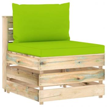 ARDEBO.de - Modulares Mittelsofa mit Kissen Grün Imprägniertes Holz