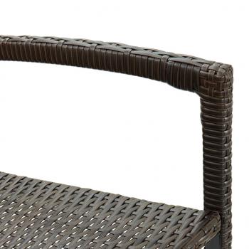 Barhocker 4 Stk. Braun Poly Rattan