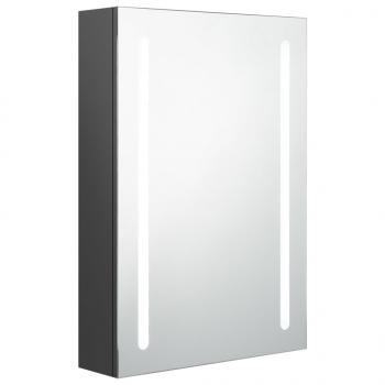 LED-Bad-Spiegelschrank Grau 50x13x70 cm