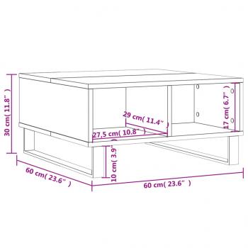 Couchtisch Betongrau 60x60x30 cm Holzwerkstoff