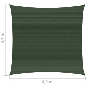 Sonnensegel 160 g/m² Dunkelgrün 4,5x4,5 m HDPE