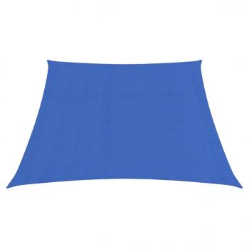 ARDEBO.de - Sonnensegel 160 g/m² Blau 3/4x2 m HDPE