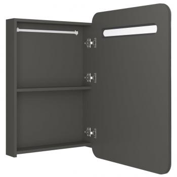 LED-Bad-Spiegelschrank Anthrazit 60x11x80 cm