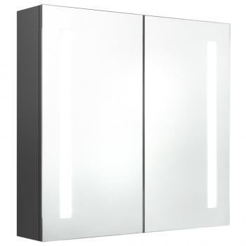 LED-Spiegelschrank fürs Bad Grau 62x14x60 cm