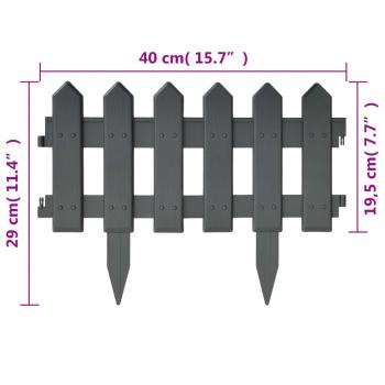 Rasenkanten 25 Stk. Anthrazit 10 m PP