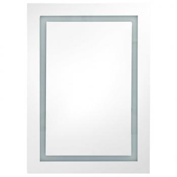 LED-Bad-Spiegelschrank Betongrau 50x13x70 cm