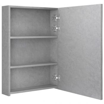 LED-Bad-Spiegelschrank Betongrau 50x13x70 cm