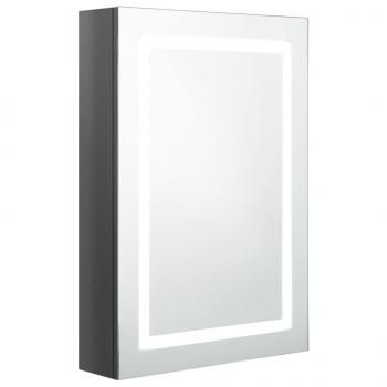 LED-Spiegelschrank fürs Bad Glänzend Grau 50x13x70 cm