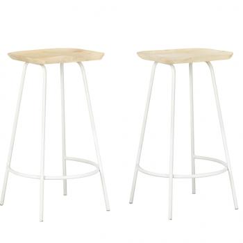 ARDEBO.de - Barhocker 2 Stk. Mango Massivholz