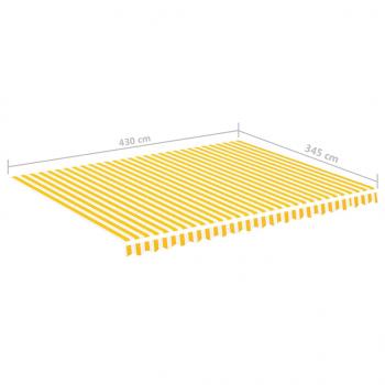 Markisenbespannung Gelb und Weiß 4,5x3,5 m