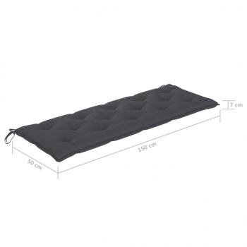 Gartenbank-Auflagen 2 Stk. Anthrazit 150x50x7 cm Oxford-Gewebe