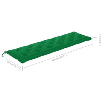 Gartenbank-Auflagen 2 Stk. Grün 180x50x7 cm Oxford-Gewebe