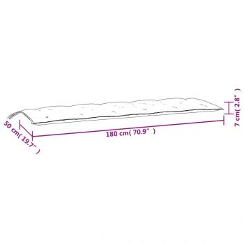 Gartenbank-Auflagen 2 Stk. Grün 180x50x7 cm Oxford-Gewebe