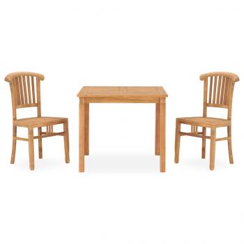 ARDEBO.de - 3-tlg. Garten-Essgruppe Massivholz Teak 