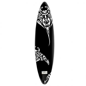 SUP-Board-Set Aufblasbar 305x76x15 cm Schwarz