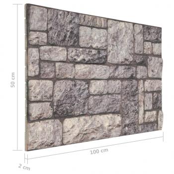 3D-Wandpaneele 10 Stk. Hellgrau Backstein-Optik EPS