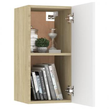 TV-Schrank Weiß Sonoma-Eiche 30,5x30x60 cm Holzwerkstoff