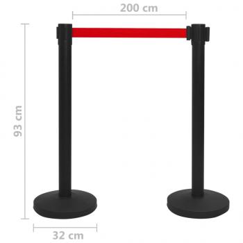 Personenleitsysteme 4 Stk. Eisen Schwarz