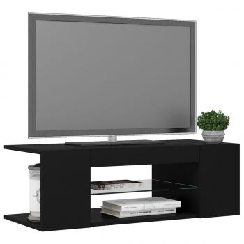 TV-Schrank mit LED-Leuchten Schwarz 90x39x30cm