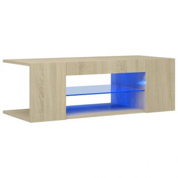 TV-Schrank mit LED-Leuchten Sonoma-Eiche 90x39x30cm