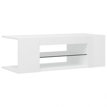 TV-Schrank mit LED-Leuchten Hochglanz-Weiß 90x39x30 cm