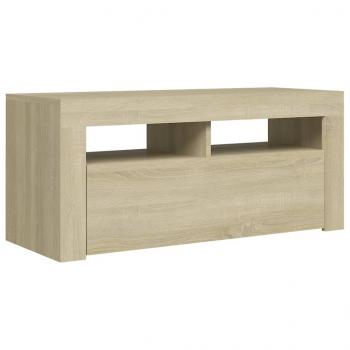 TV-Schrank mit LED-Leuchten Sonoma-Eiche 90x35x40 cm