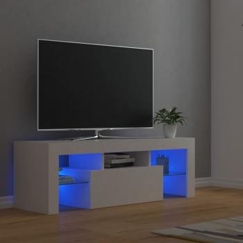 ARDEBO.de - TV-Schrank mit LED-Leuchten Weiß 120x35x40 cm