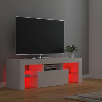 TV-Schrank mit LED-Leuchten Weiß 120x35x40 cm