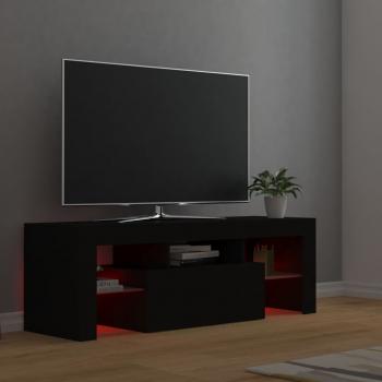 TV-Schrank mit LED-Leuchten Schwarz 120x35x40 cm