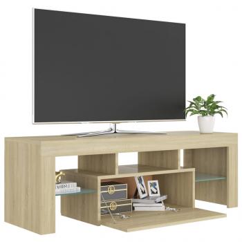 TV-Schrank mit LED-Leuchten Sonoma-Eiche 120x35x40 cm