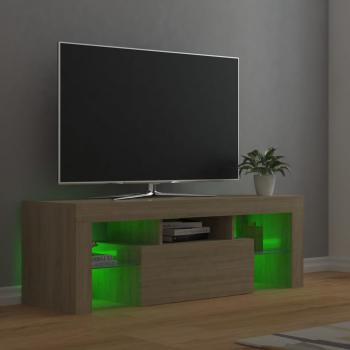 TV-Schrank mit LED-Leuchten Sonoma-Eiche 120x35x40 cm