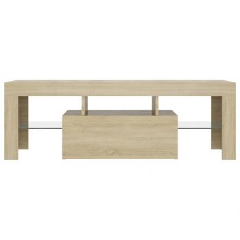 TV-Schrank mit LED-Leuchten Sonoma-Eiche 120x35x40 cm