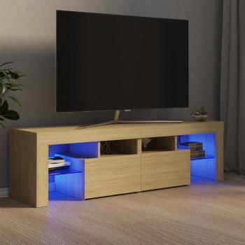 ARDEBO.de - TV-Schrank mit LED-Beleuchtung Sonoma-Eiche 140x36,5x40 cm