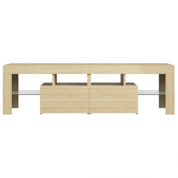 TV-Schrank mit LED-Beleuchtung Sonoma-Eiche 140x36,5x40 cm