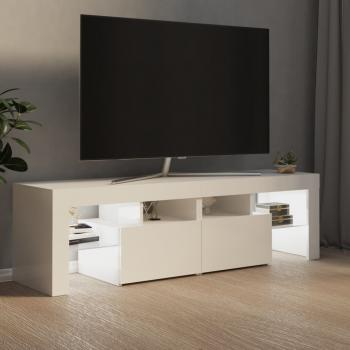 TV-Schrank mit LED-Beleuchtung Hochglanz-Weiß 140x36,5x40 cm