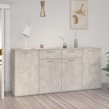 ARDEBO.de - Sideboard Betongrau 160x36x75 cm Holzwerkstoff