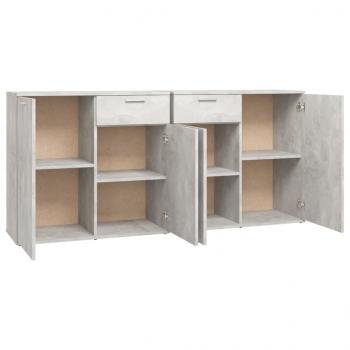 Sideboard Betongrau 160x36x75 cm Holzwerkstoff