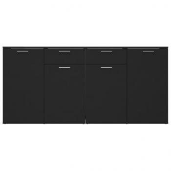 Sideboard Schwarz 160x36x75 cm Holzwerkstoff