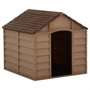 ARDEBO.de - Hundehütte Braun 71x71,5x68 cm PP