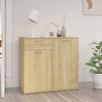 ARDEBO.de - Sideboard Sonoma-Eiche 80x36x75 cm Holzwerkstoff