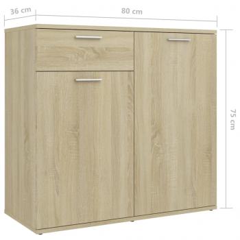 Sideboard Sonoma-Eiche 80x36x75 cm Holzwerkstoff