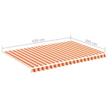 Markisenbespannung Gelb und Orange 4,5x3 m