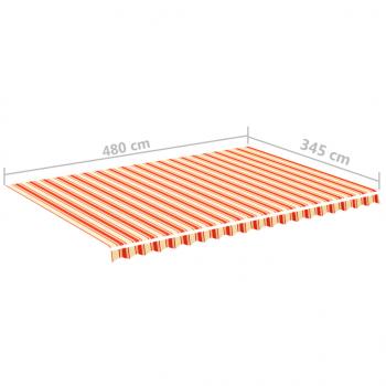 Markisenbespannung Gelb und Orange 5x3,5 m