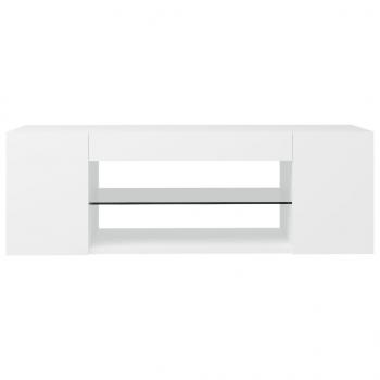 TV-Schrank mit LED-Leuchten Weiß 90x39x30 cm