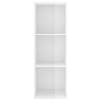 TV-Wandschrank Hochglanz-Weiß 37x37x107 cm Holzwerkstoff