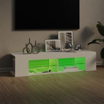 TV-Schrank mit LED-Leuchten Weiß 135x39x30 cm