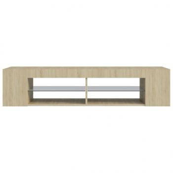 TV-Schrank mit LED-Leuchten Sonoma-Eiche 135x39x30 cm